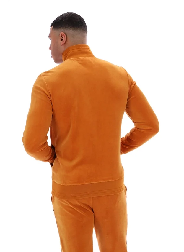 Pumpkin Spice Nero Velour Track Top