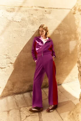Purple Ventisei Straight Leg Trousers