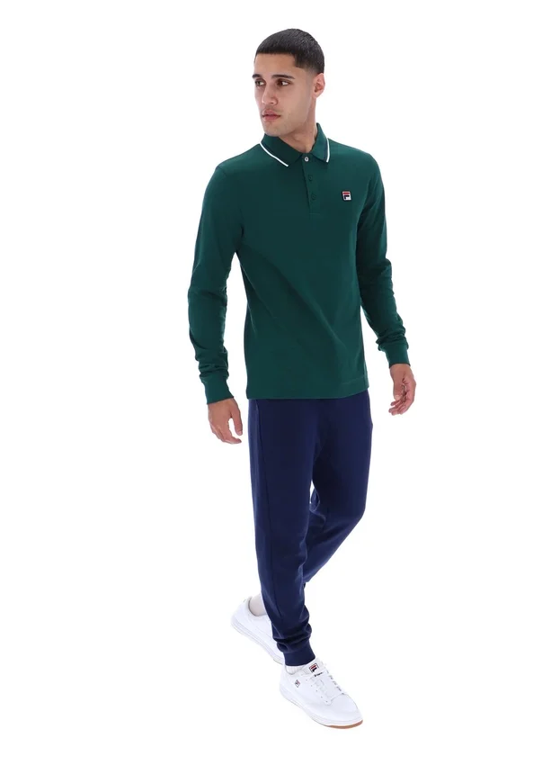 Rain Forest Monte Tipped Collar Long Sleeve Polo