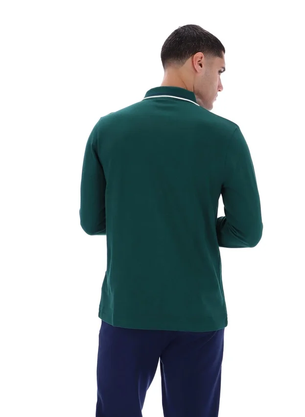 Rain Forest Monte Tipped Collar Long Sleeve Polo