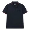 Red Colorblock Logo Short Sleeve polo Blue