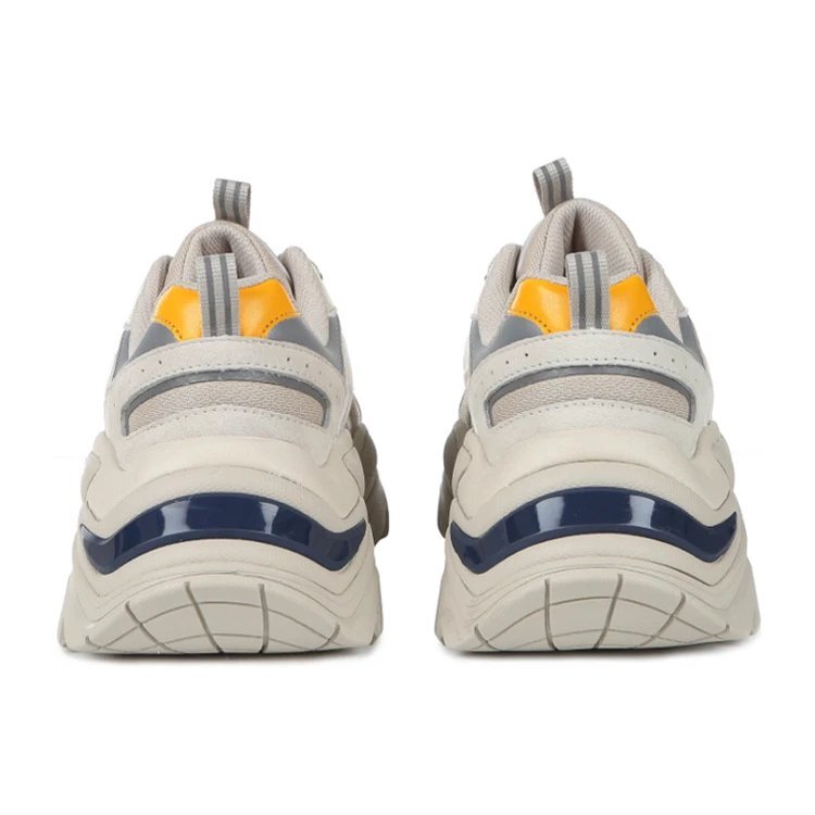 Retro Running Shoes White/Grey/Yellow
