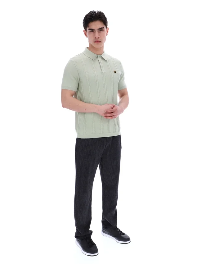 Sea Foam Barns Knitted Polo