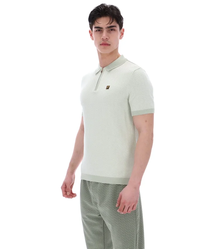 Sea Foam Marty Zip Polo