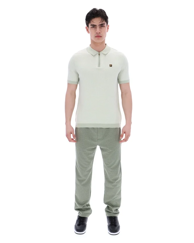 Sea Foam Marty Zip Polo