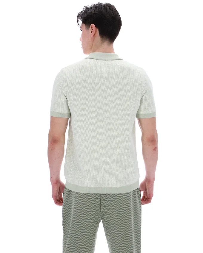 Sea Foam Marty Zip Polo