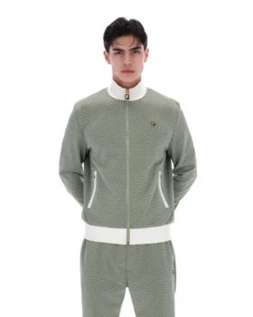 Sea Foam Mathers Herringbone Track Top