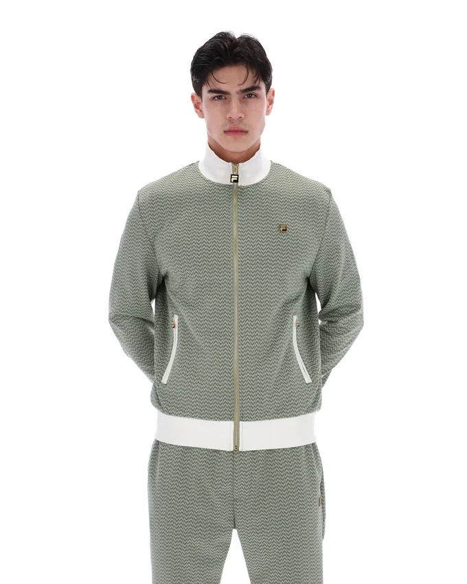 Sea Foam Mathers Herringbone Track Top