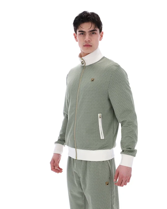 Sea Foam Mathers Herringbone Track Top