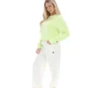 Shadow Lime Jorie Wide Crew Neck Sweatshirt