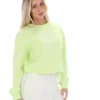 Shadow Lime Jorie Wide Crew Neck Sweatshirt
