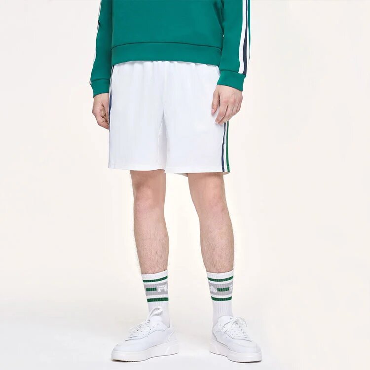 Side Tennis Breathable Woven Five Pants For Men White