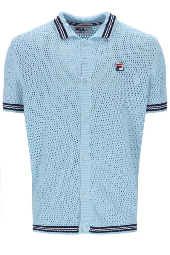 Skyway Domenico Crochet Knitted Shirt with Contrast Tipping