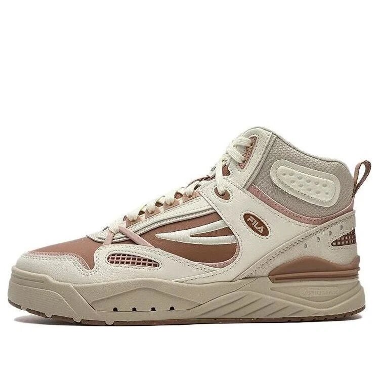 Slam Mid Skate Shoes "White Beige Brown"
