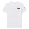 Solid Color Letter Printed T-Shirt "White"