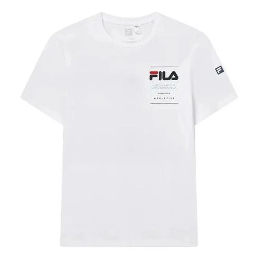 Solid Color Letter Printed T-Shirt "White"