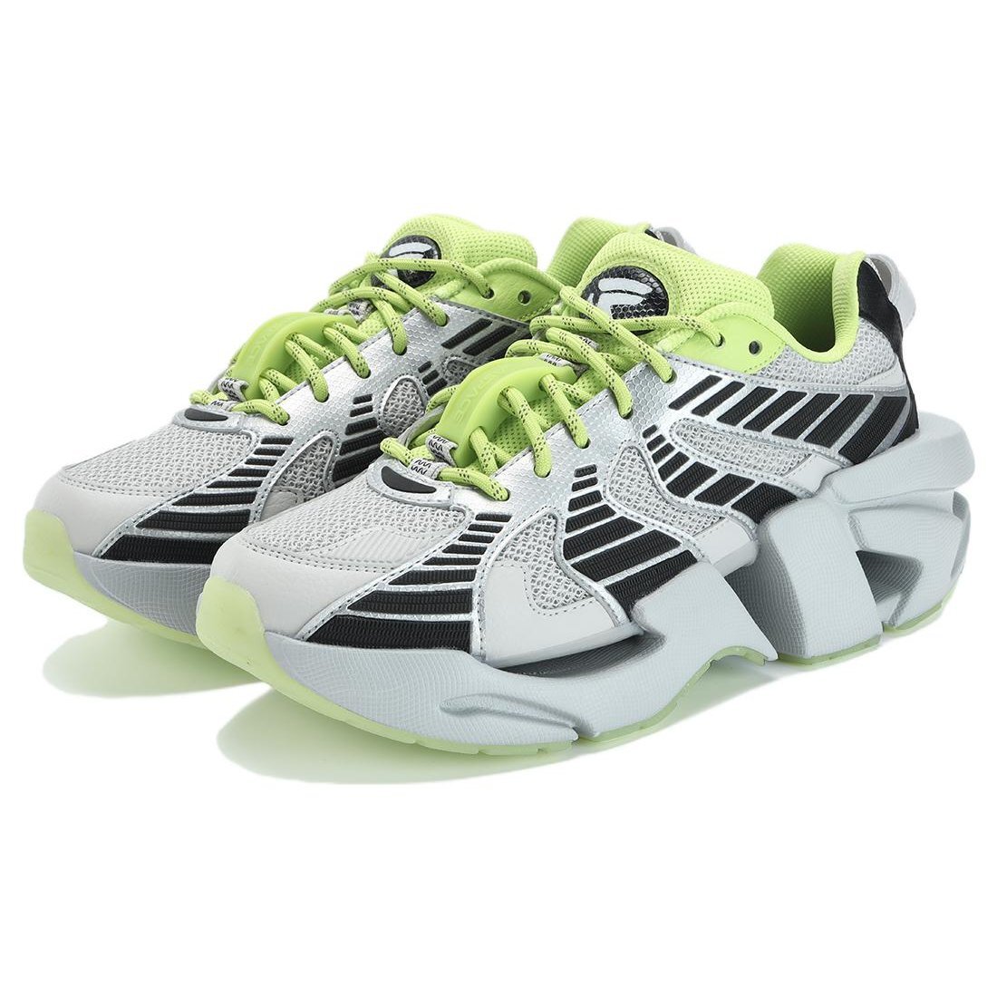 Space Low Sneakers "Grey Black Green"