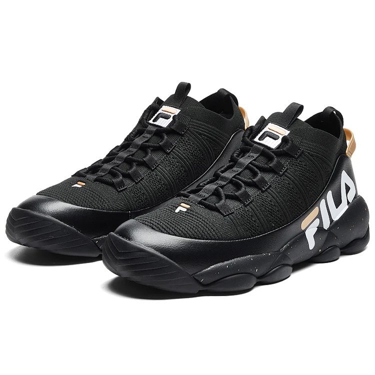 Spaghetti Knit Retro Black/Golden