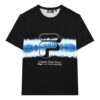 Sport Casual Round Neck PrintShort Sleeves T Shirt Men"s Black