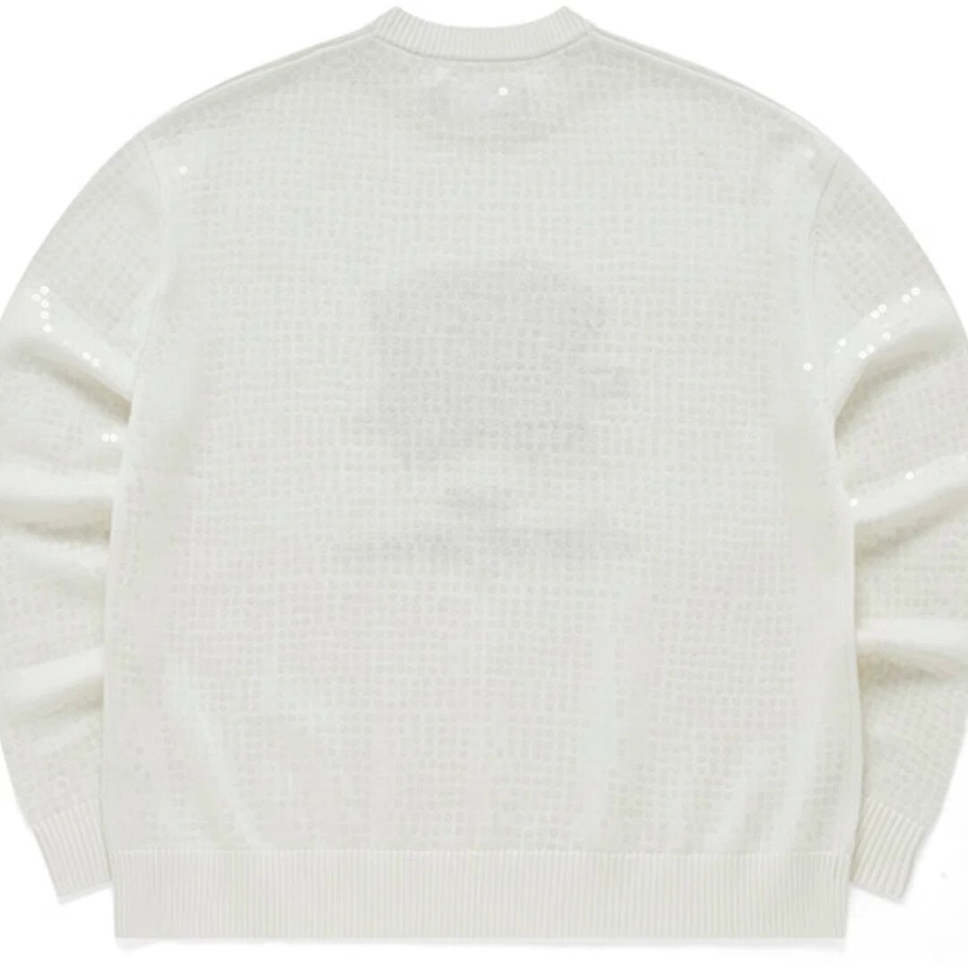 Sport Graphic Sweater "White Black"