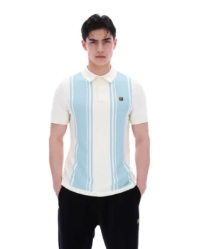 Sterling Blue Buddy Bowling Style Knitted Polo