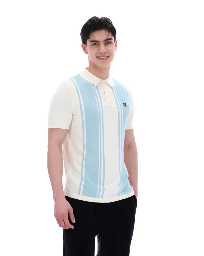 Sterling Blue Buddy Bowling Style Knitted Polo