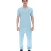 Sterling Blue Don Textured Knitted T-Shirt