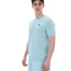 Sterling Blue Don Textured Knitted T-Shirt