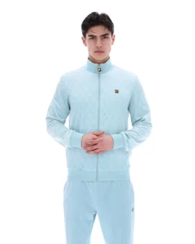 Sterling Blue Hanay Embossed Diamond Jacket