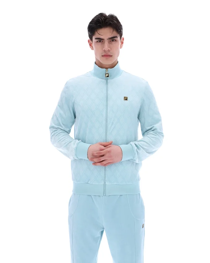 Sterling Blue Hanay Embossed Diamond Jacket