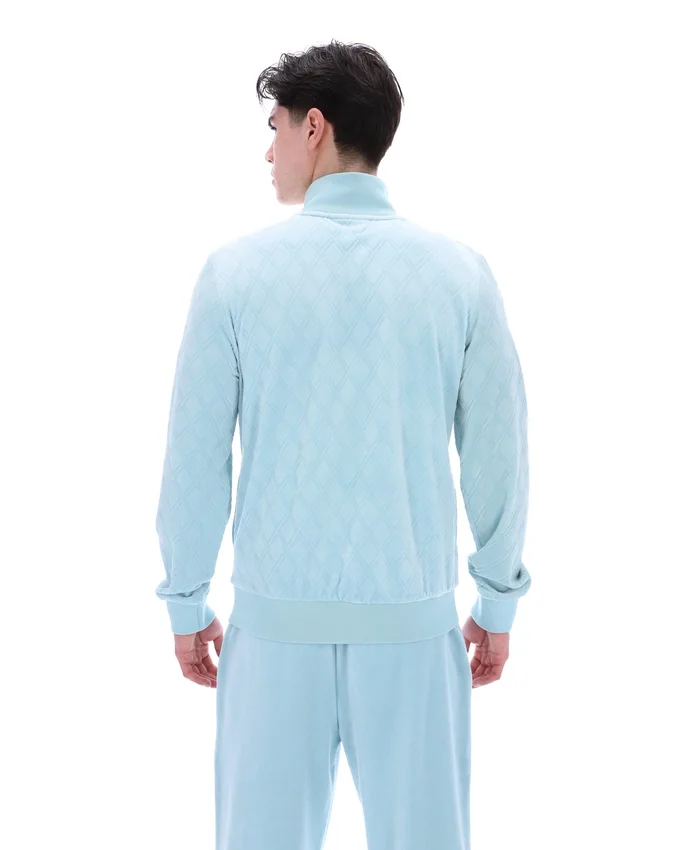Sterling Blue Hanay Embossed Diamond Jacket