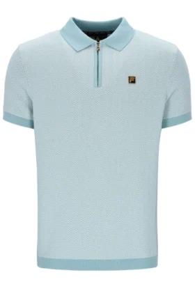 Sterling Blue Marty Zip Polo