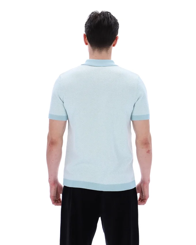Sterling Blue Marty Zip Polo