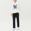 Straight Casual Pants Stay Warm Sports Knit Long Pants Blue