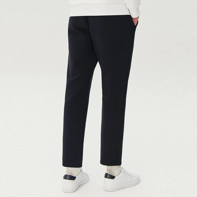 Straight Casual Pants Stay Warm Sports Knit Long Pants Blue