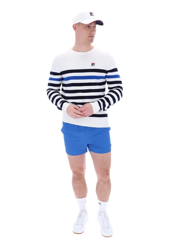 Striped Rakulan Crochet Knitted Sweatshirt