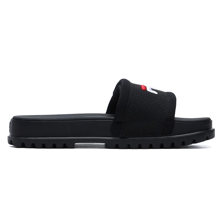 Stylish Cozy Flat Heel Sports Slippers Black