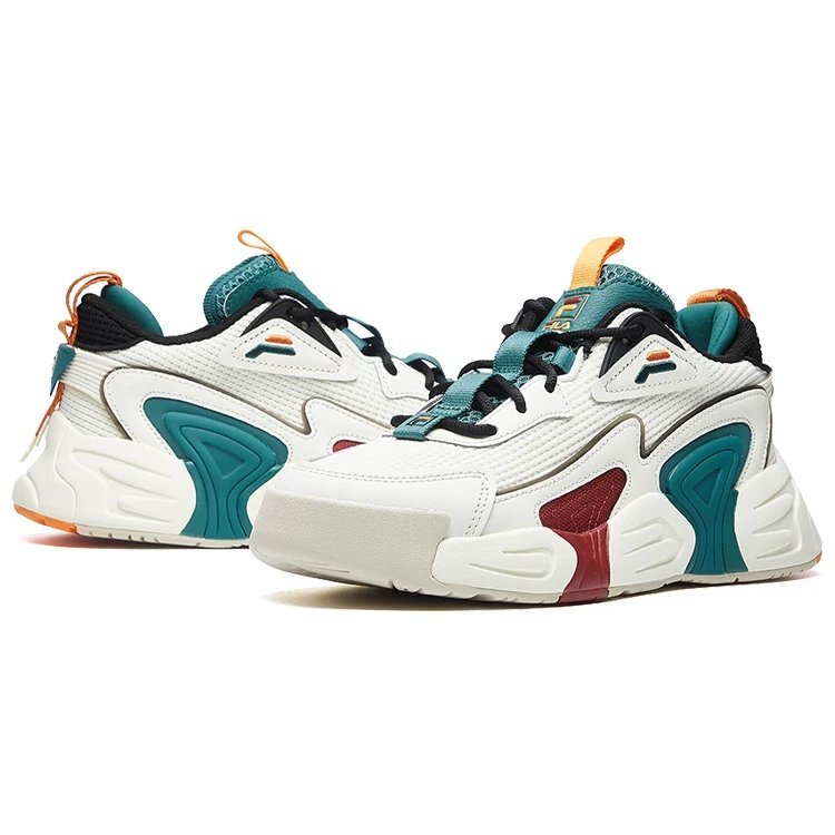 SWARM low swirl sneakers red/white/green