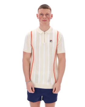 Tapioca Giorgio Crochet Patchwork Knitted Polo