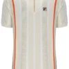 Tapioca Giorgio Crochet Patchwork Knitted Polo