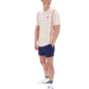 Tapioca Giorgio Crochet Patchwork Knitted Polo