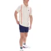 Tapioca Giorgio Crochet Patchwork Knitted Polo