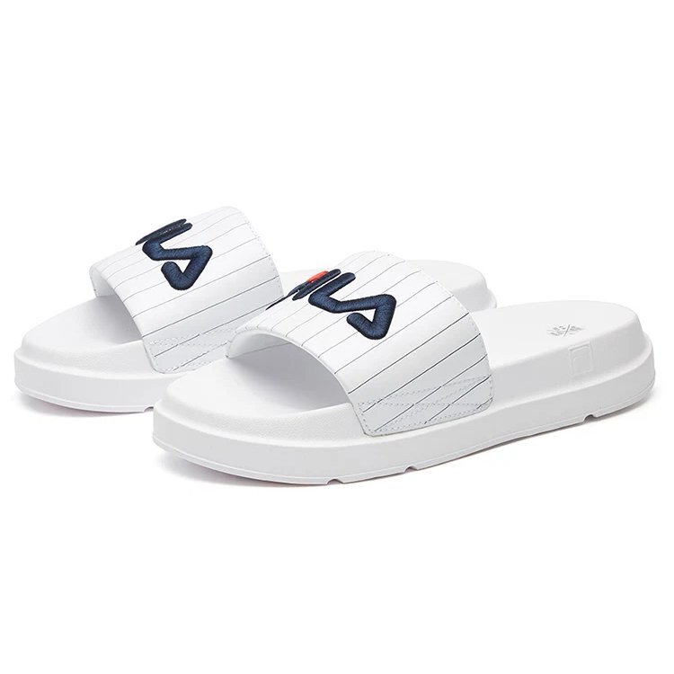 Thick Sole White Slippers