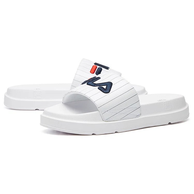 Thick Sole White Slippers