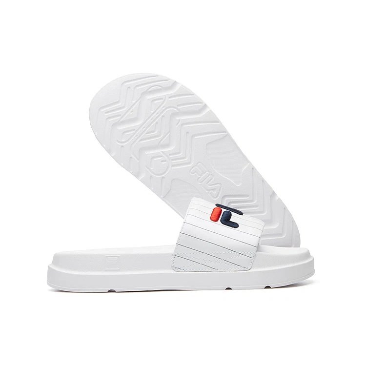 Thick Sole White Slippers