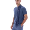 Vintage Indigo Dario Zipped Polo