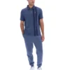 Vintage Indigo Dario Zipped Polo