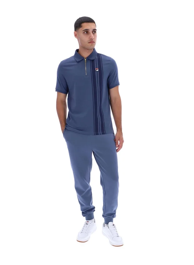 Vintage Indigo Dario Zipped Polo