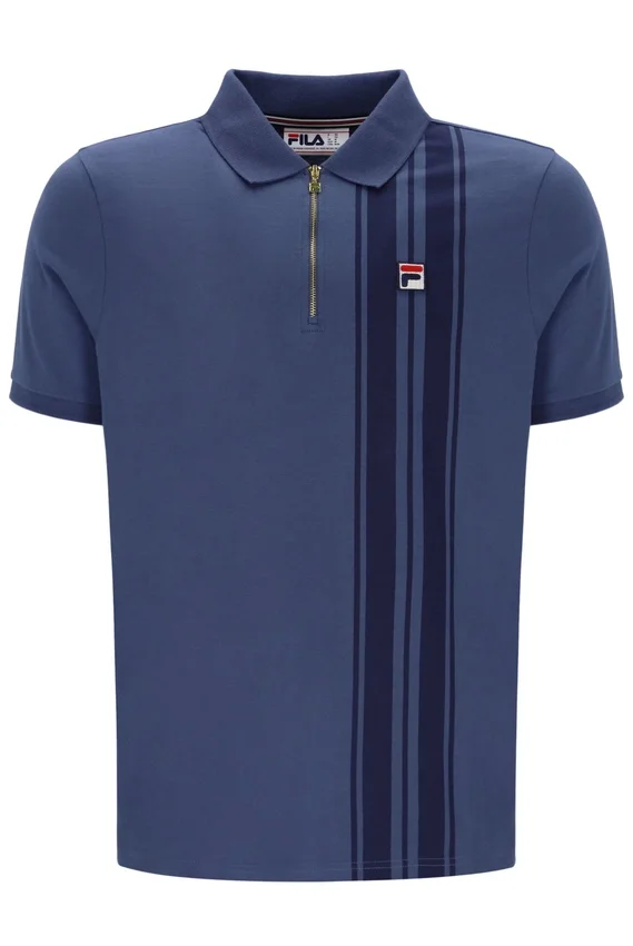 Vintage Indigo Dario Zipped Polo
