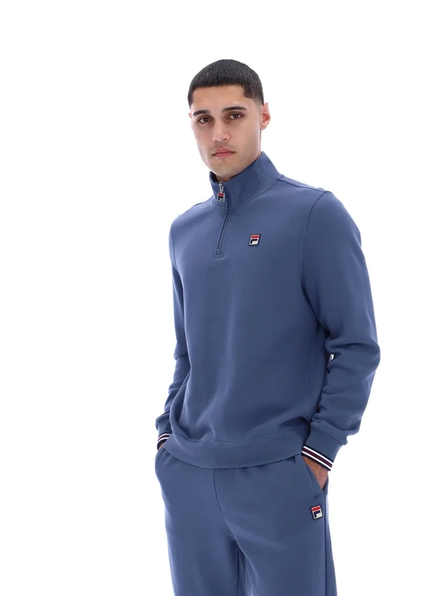 Vintage Indigo Ramy F-Box 1/4 Zip Up Jumper